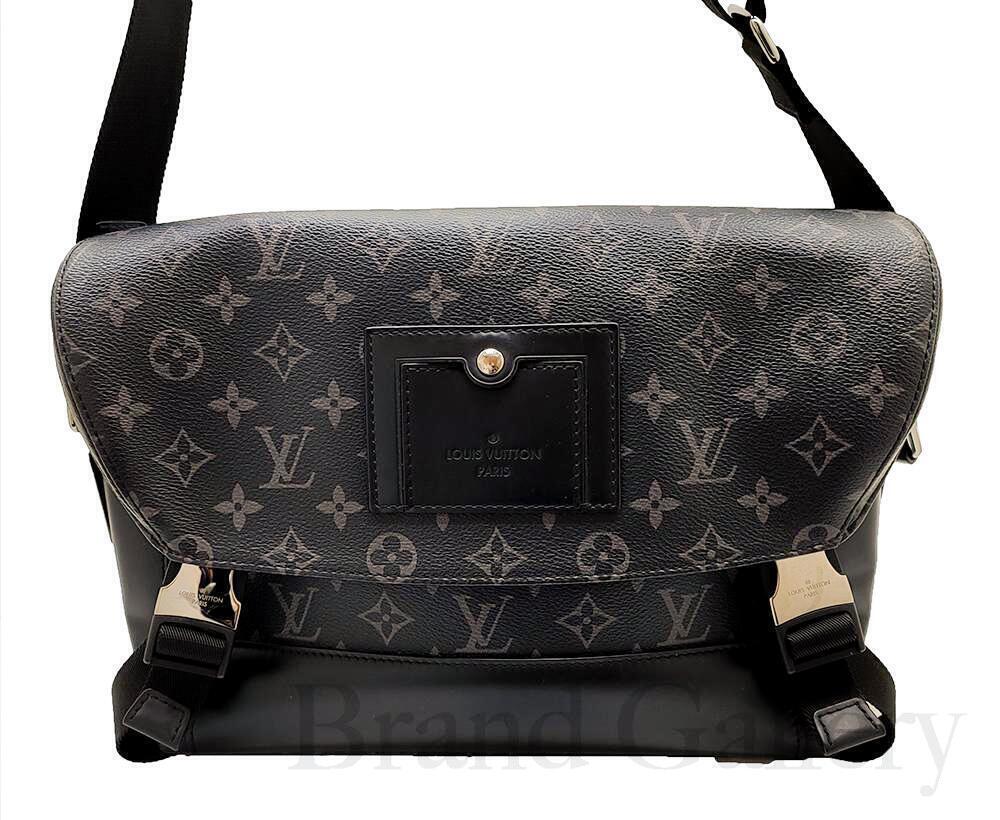 Louis Vuitton Monogram Crossbody Bag Voyage Canvas Leather Eclipse Black